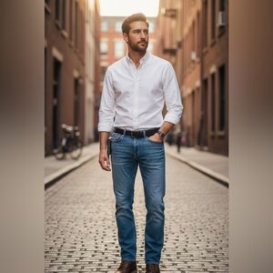 J. Crew Flex Straight Leg Jeans - Medium Wash - 32x32